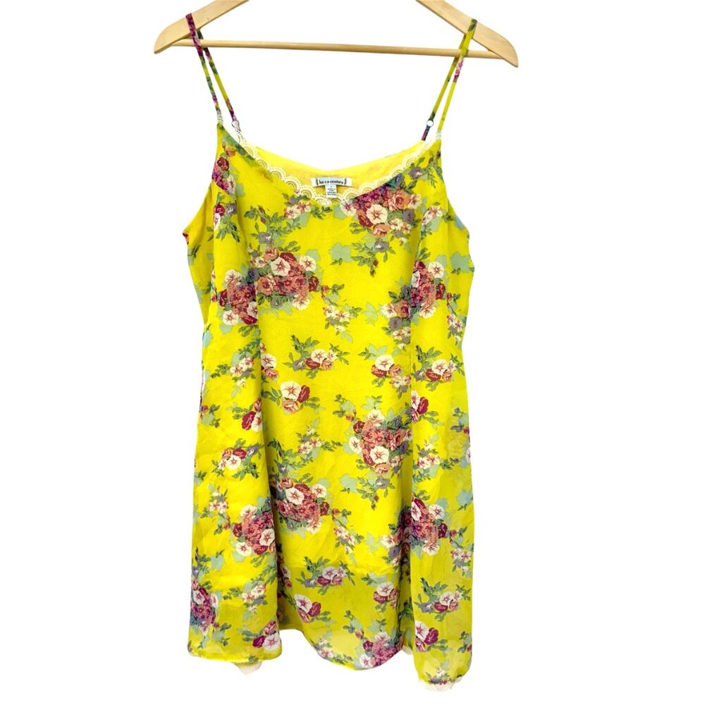 Lucca Couture Urban Outfitters Slip Dress Yellow floral fairycore feminine